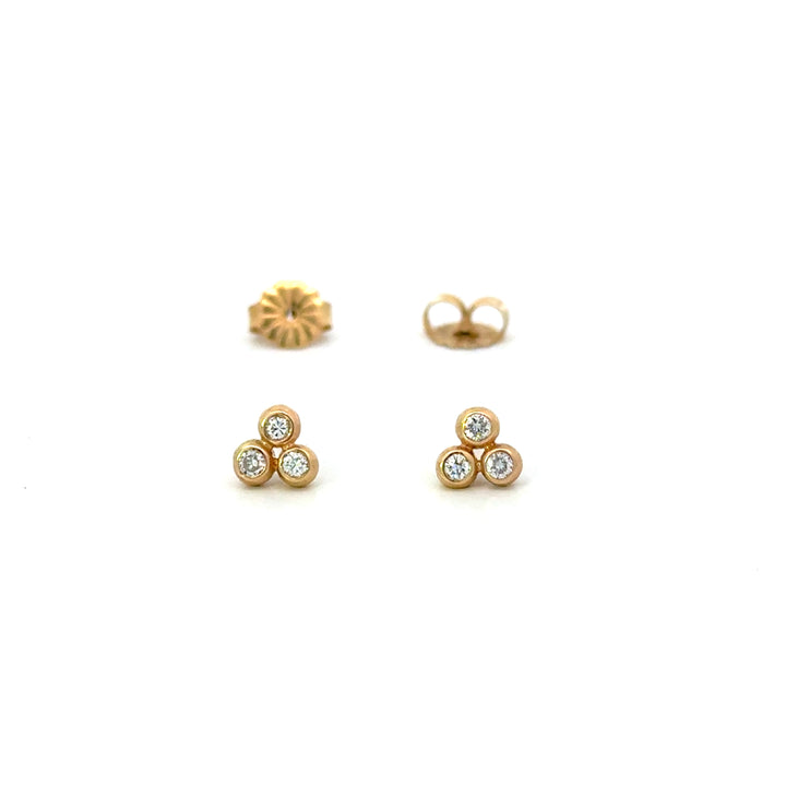 Triple Diamond Bubble Earrings