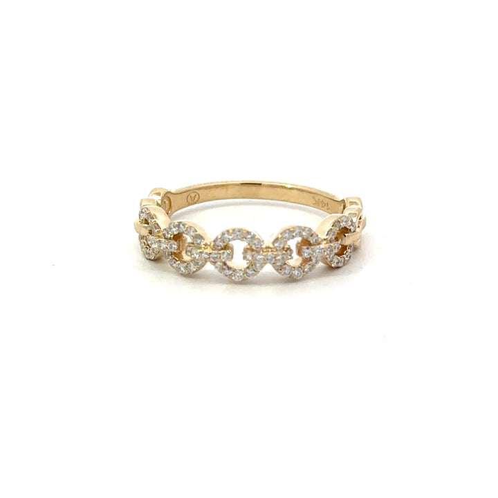 Diamond Round Link Ring