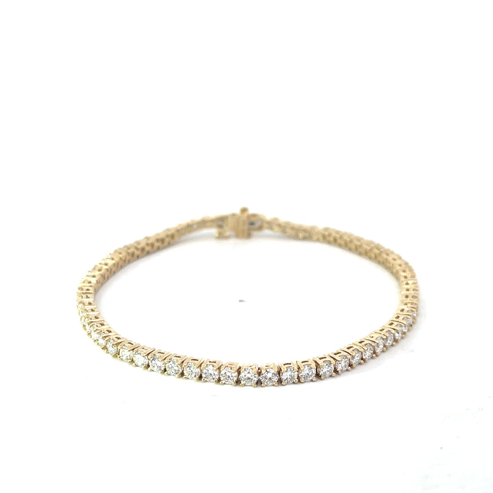 14k Yellow Gold 4.17 ctw Diamond Tennis Bracelet