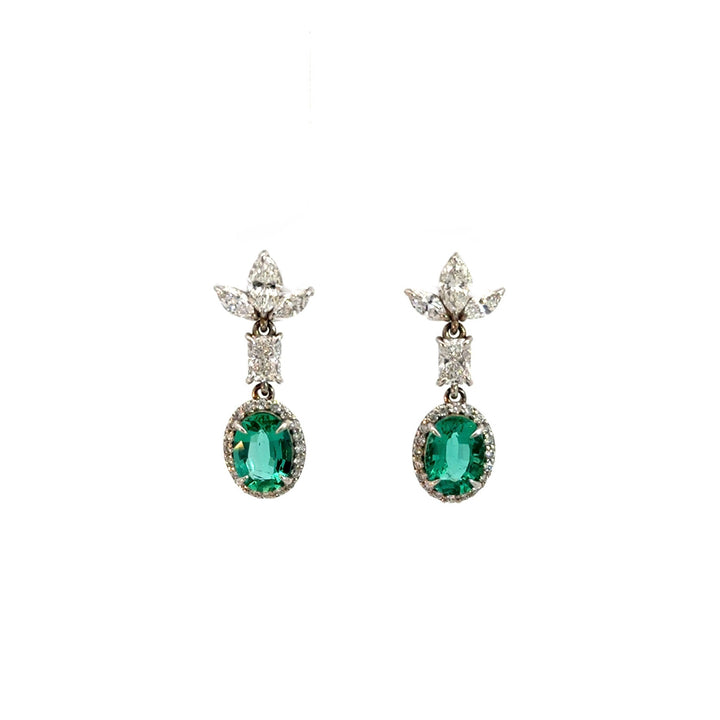 Oval Emerald Earrings