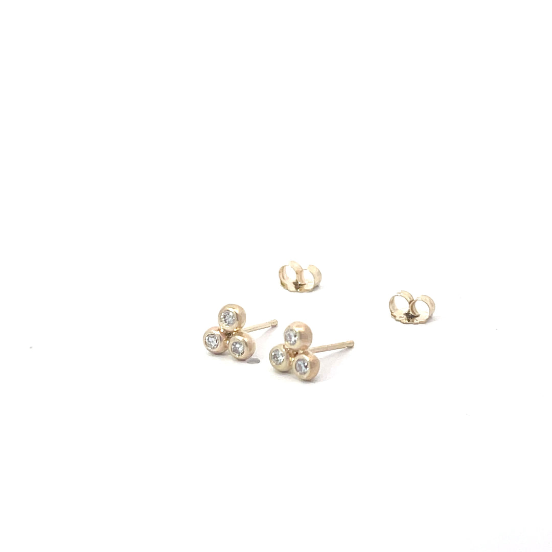 3 Diamond Bubble Earrings