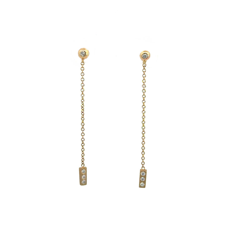 Diamond Bar Earrings