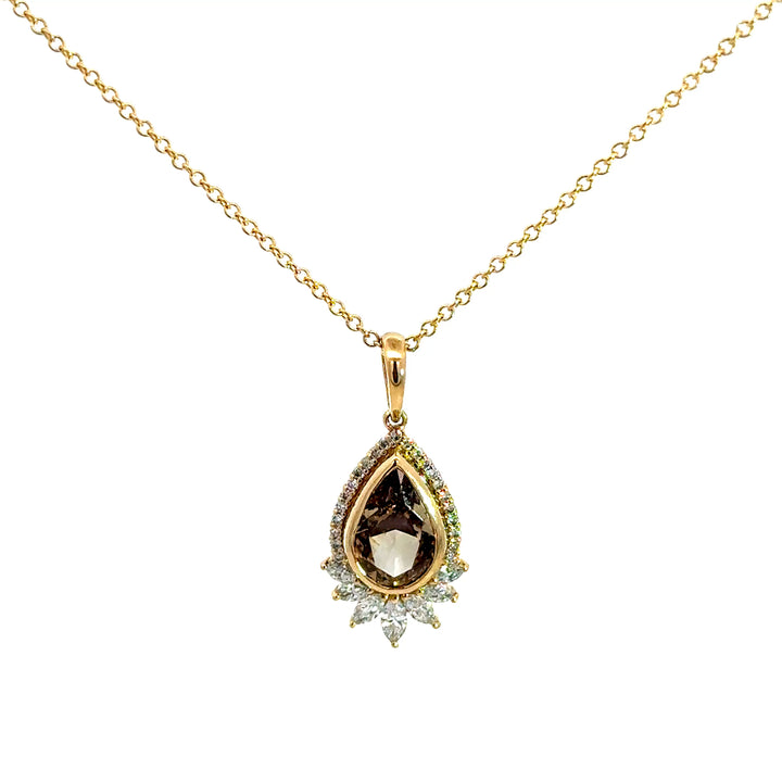 14K Yellow Gold Lab Grown Diamond Necklace