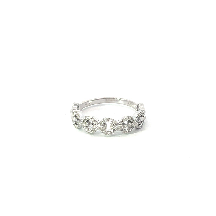 Diamond Round Link Ring