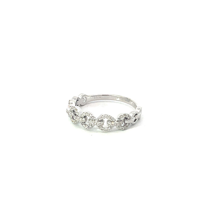 Diamond Round Link Ring