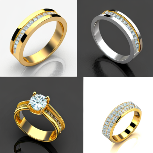 a collage of diamond wedding rings
