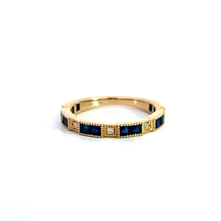 Rocco Ring 14k Yellow Gold Princess Sapphire Ring