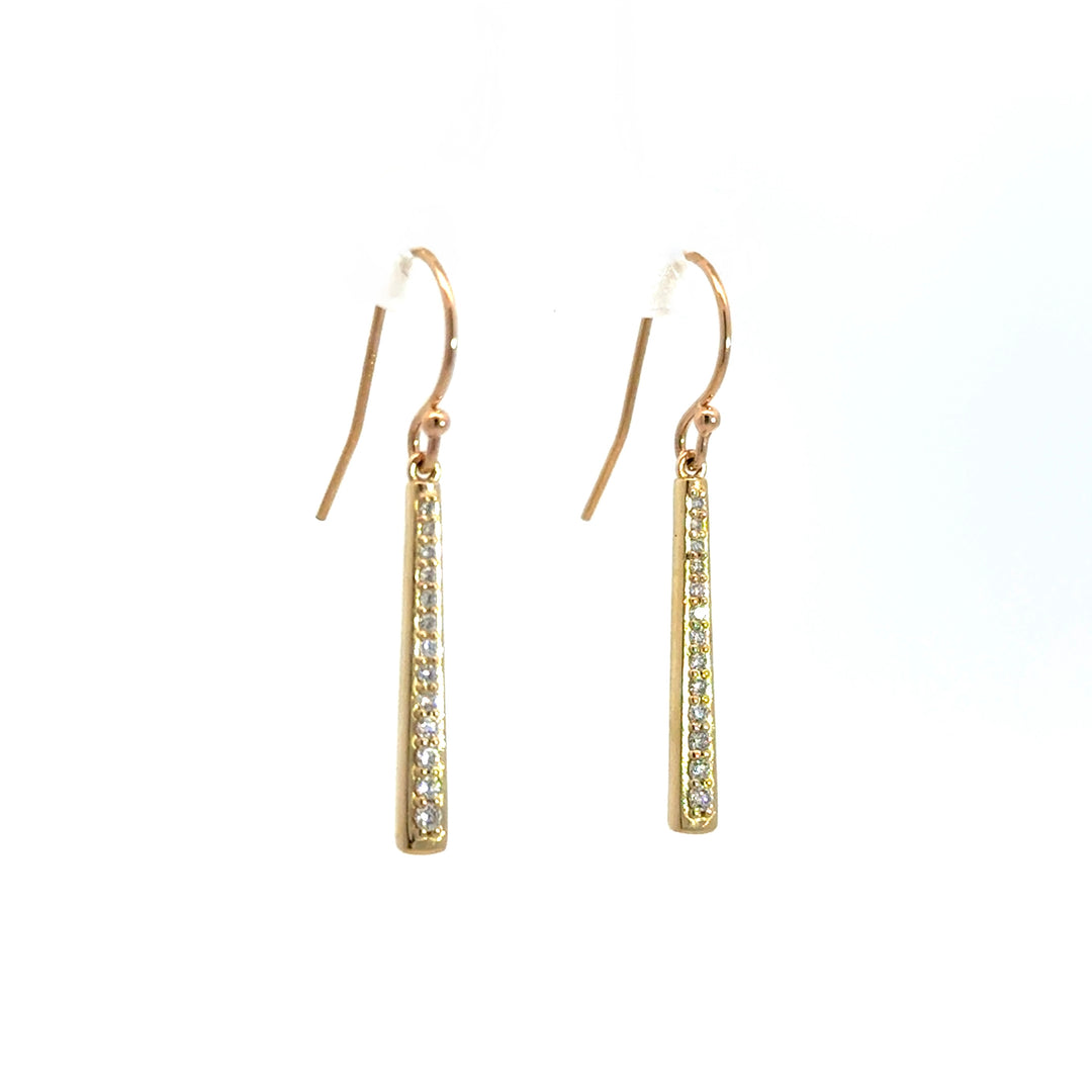 Graduated Diamond Dangle Earrings