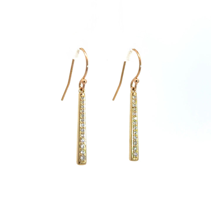 Graduated Diamond Dangle Earrings