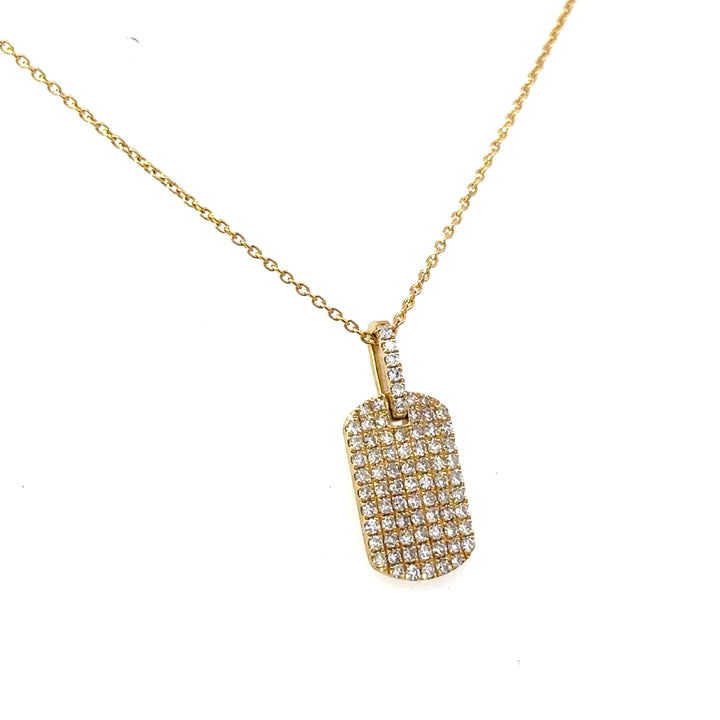 Diamond Pave Mini Dog Tag