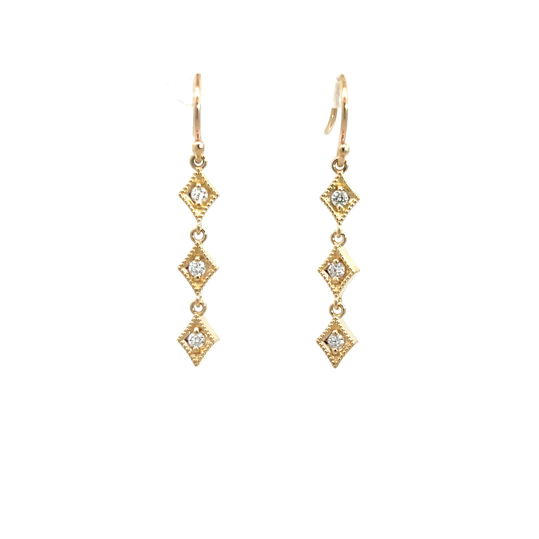 Triple Diamond Kite Earrings