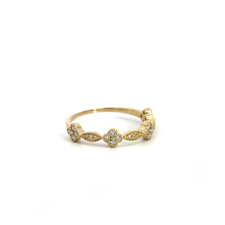 Yellow Gold Clover Ring
