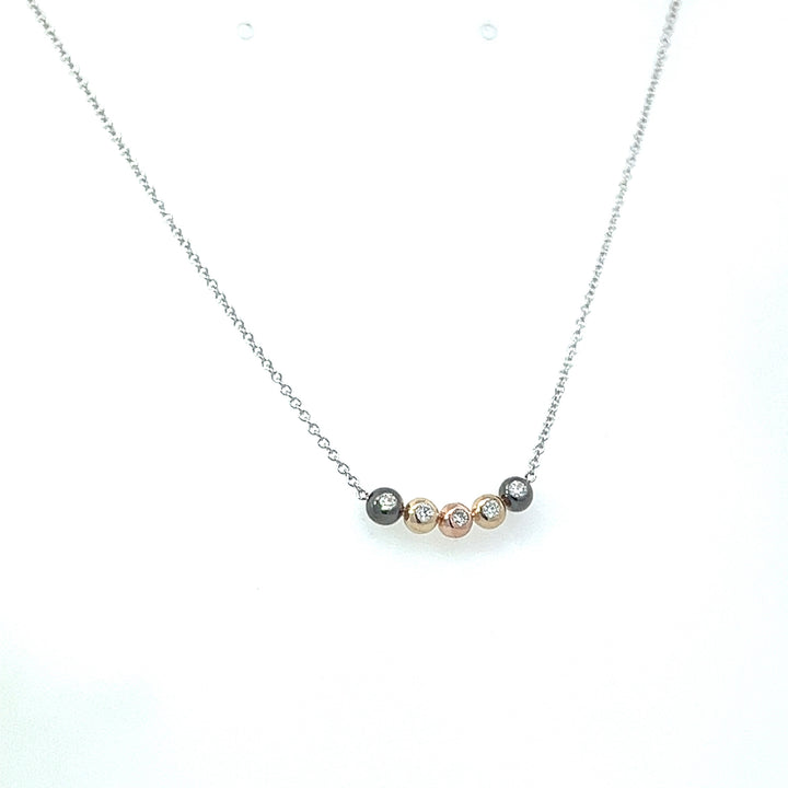 Tri-Color Beads Necklace