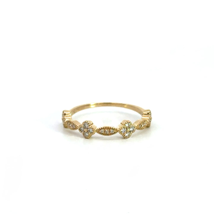 Yellow Gold Clover Ring