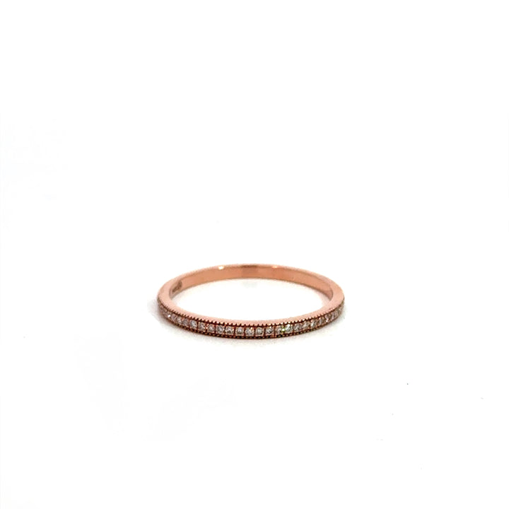Dainty Diamond Milgrain Stack Ring