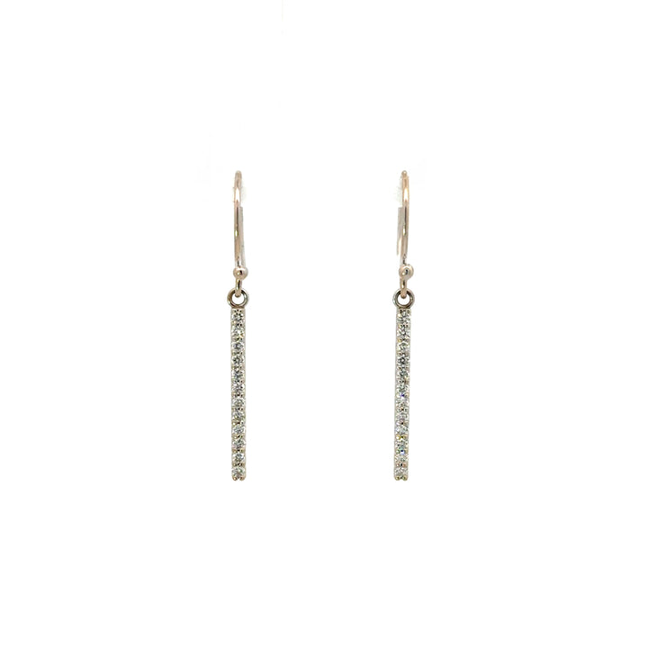 Diamond Dangle Bar Earrings