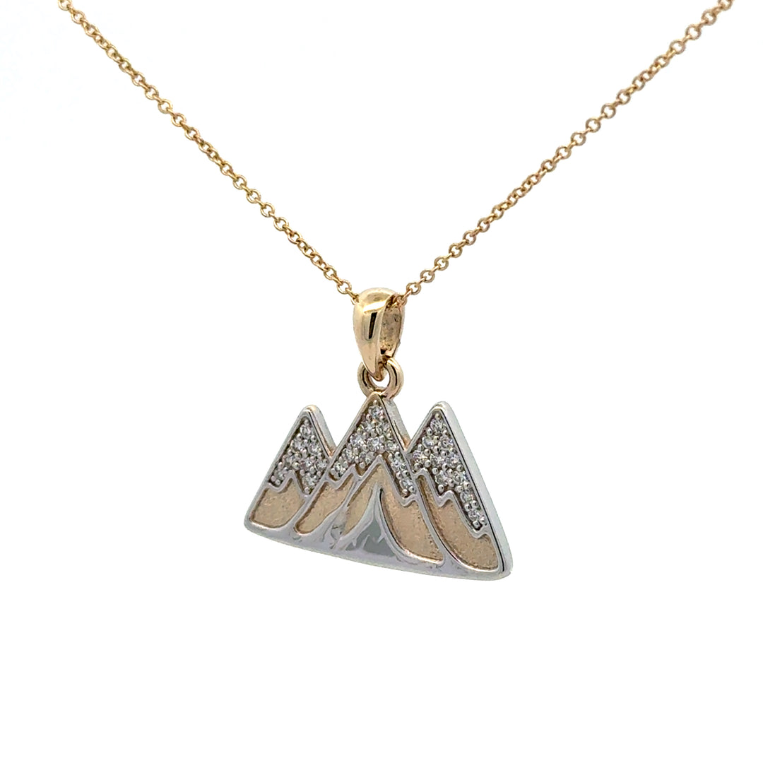 14k Yellow Gold Lab Grown Diamond Aspen Necklace