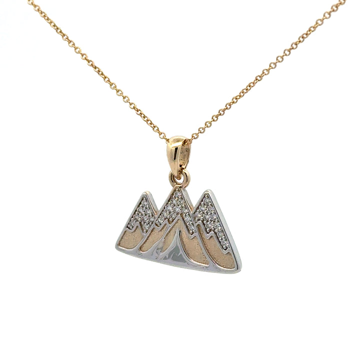 14k Yellow Gold Lab Grown Diamond Aspen Necklace