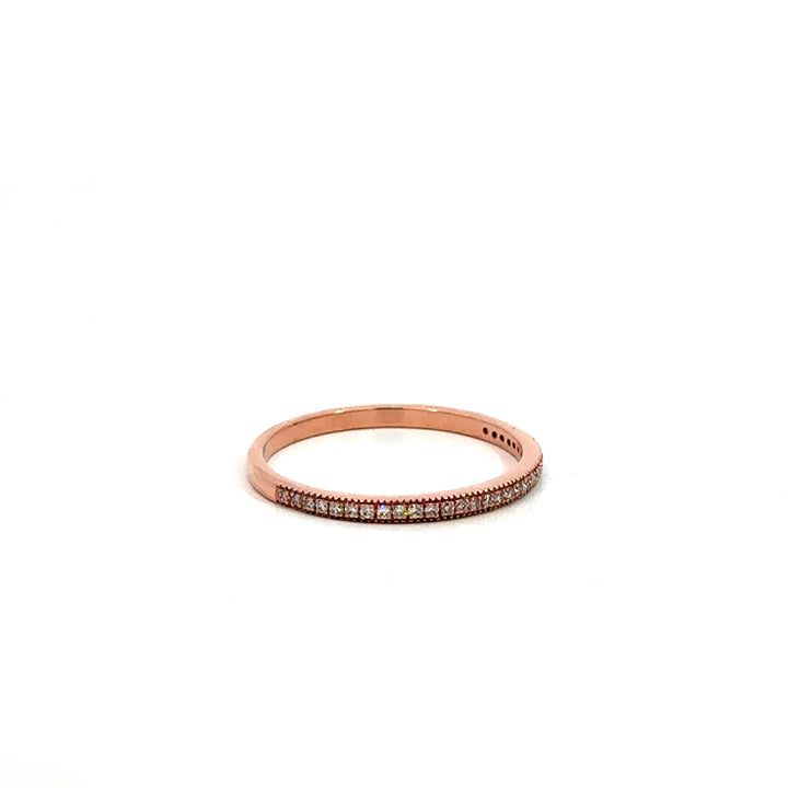 Dainty Diamond Milgrain Stack Ring