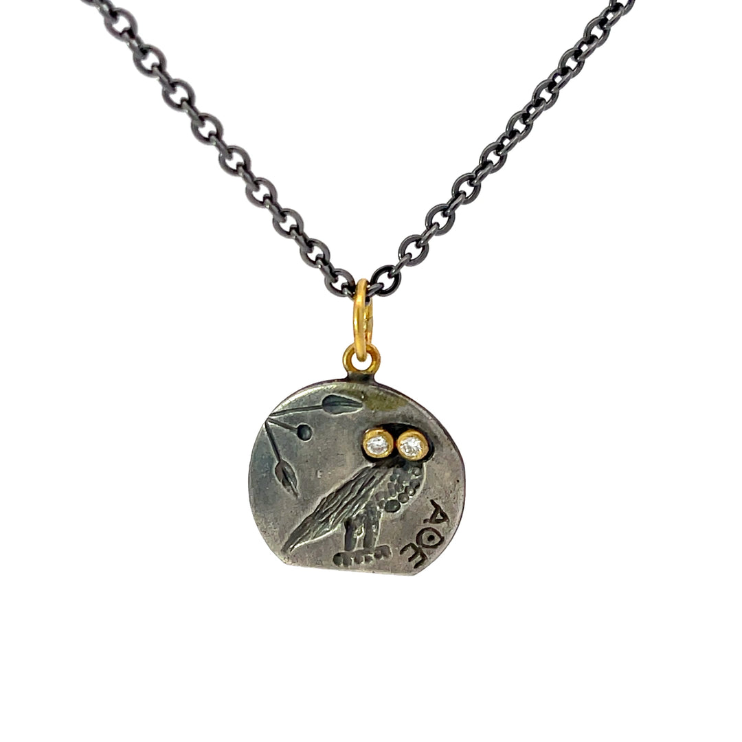 Owl Disc Necklace