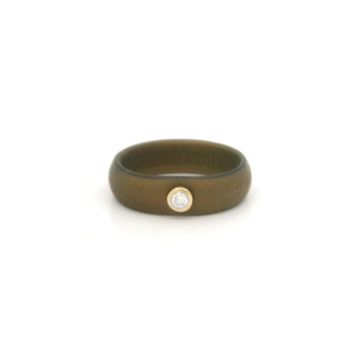 Metallic Bronze Bigger Diamond Silicone Ring