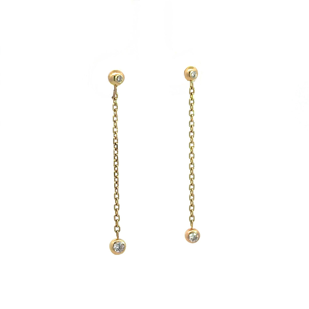 Dangle Ball Diamond Earrings