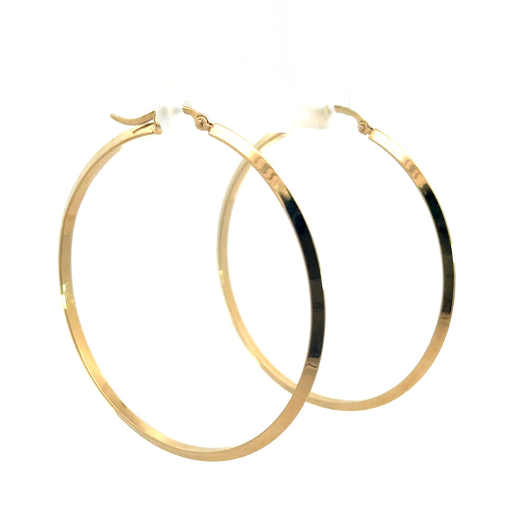 Knife Edge Hoop Earrings