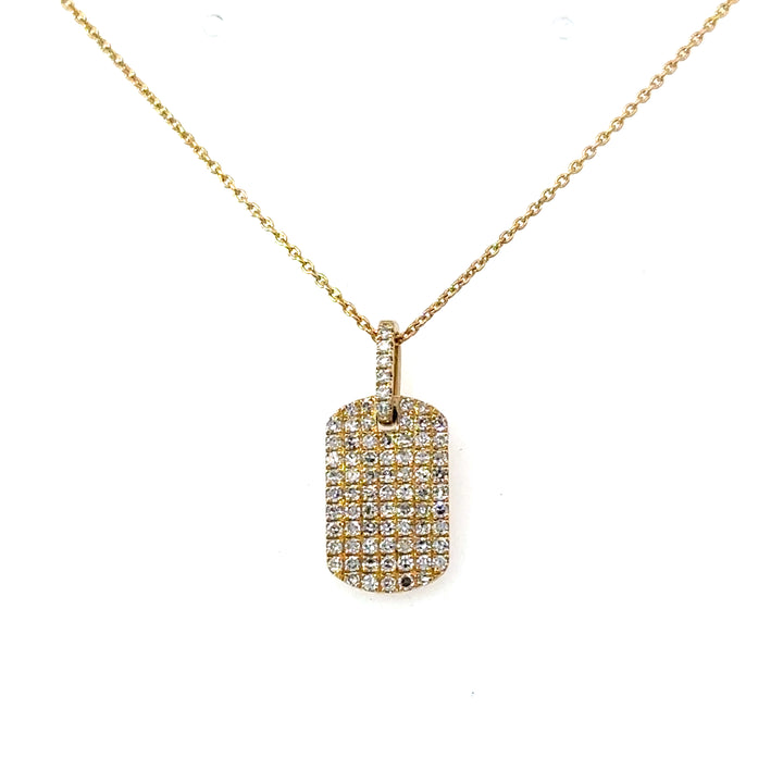 Diamond Pave Mini Dog Tag