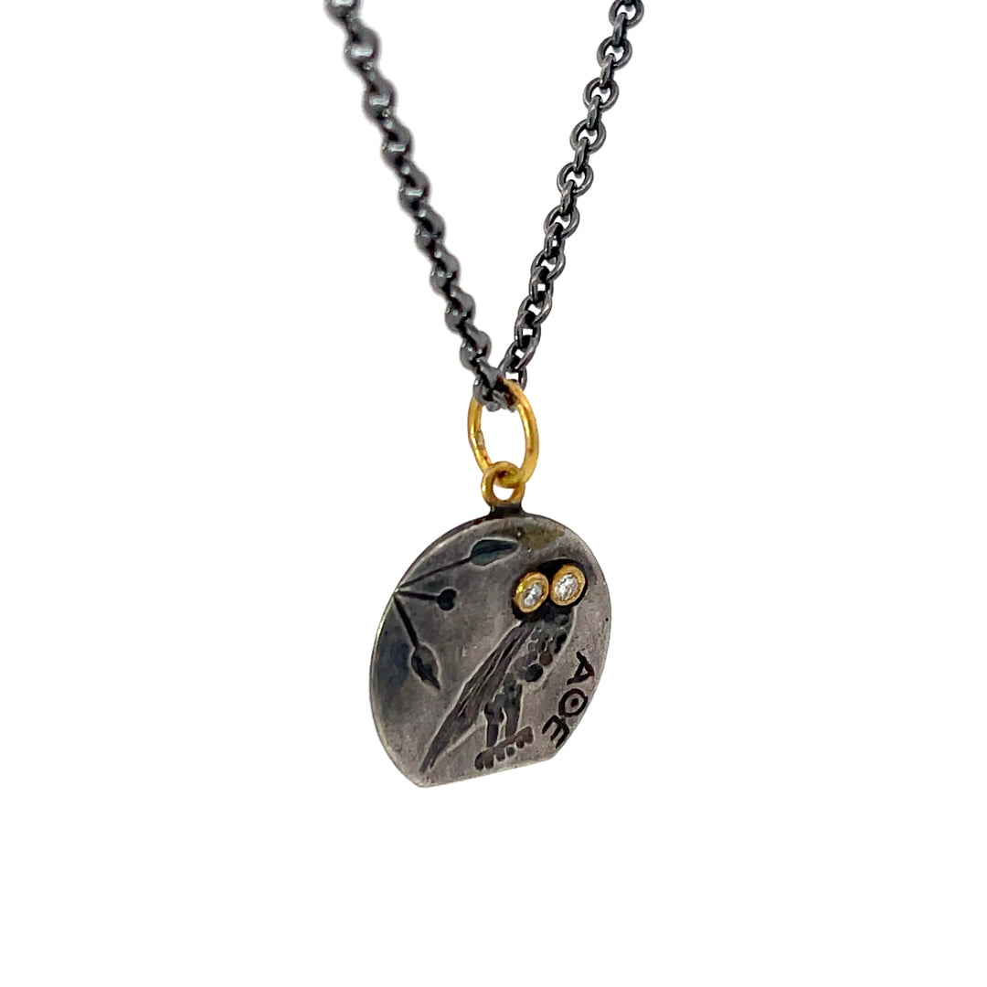 Owl Disc Necklace