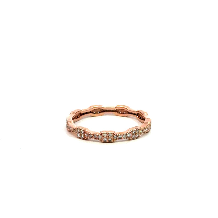 Rose Gold Diamond Stack Eternity Ring