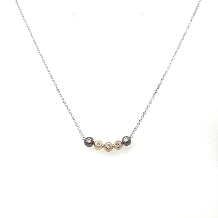 Tri-Color Beads Necklace