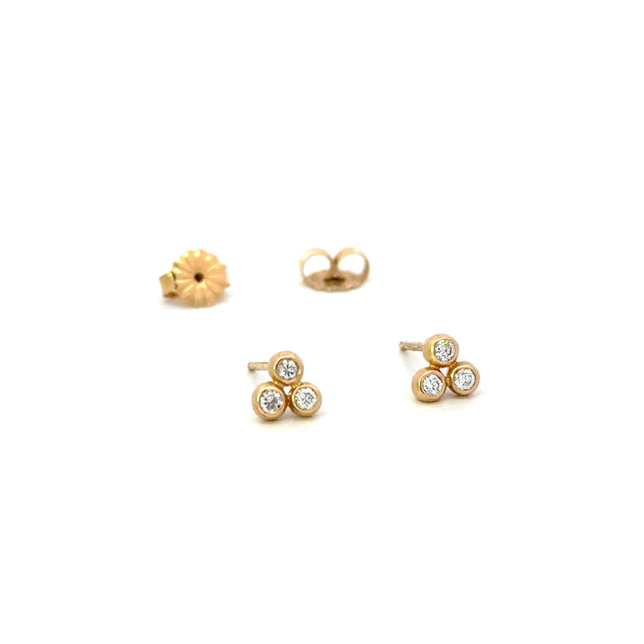 Triple Diamond Bubble Earrings