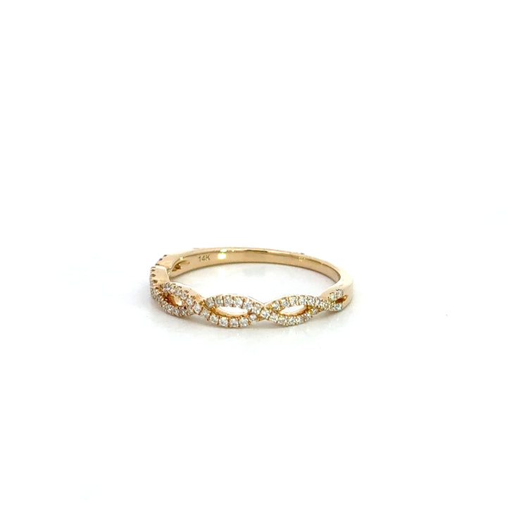 Diamond Twist Stack Ring