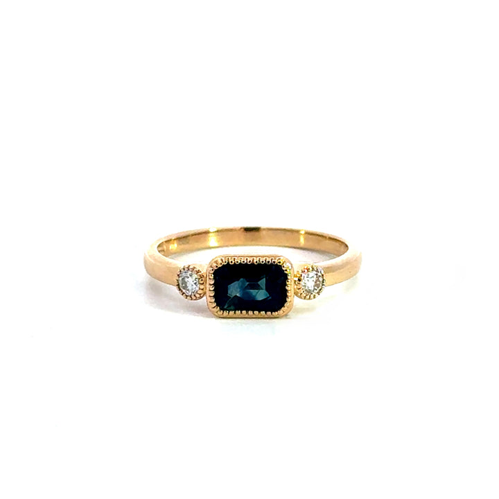 Victoria Ring 14k Yellow Gold Emerald Sapphire Ring
