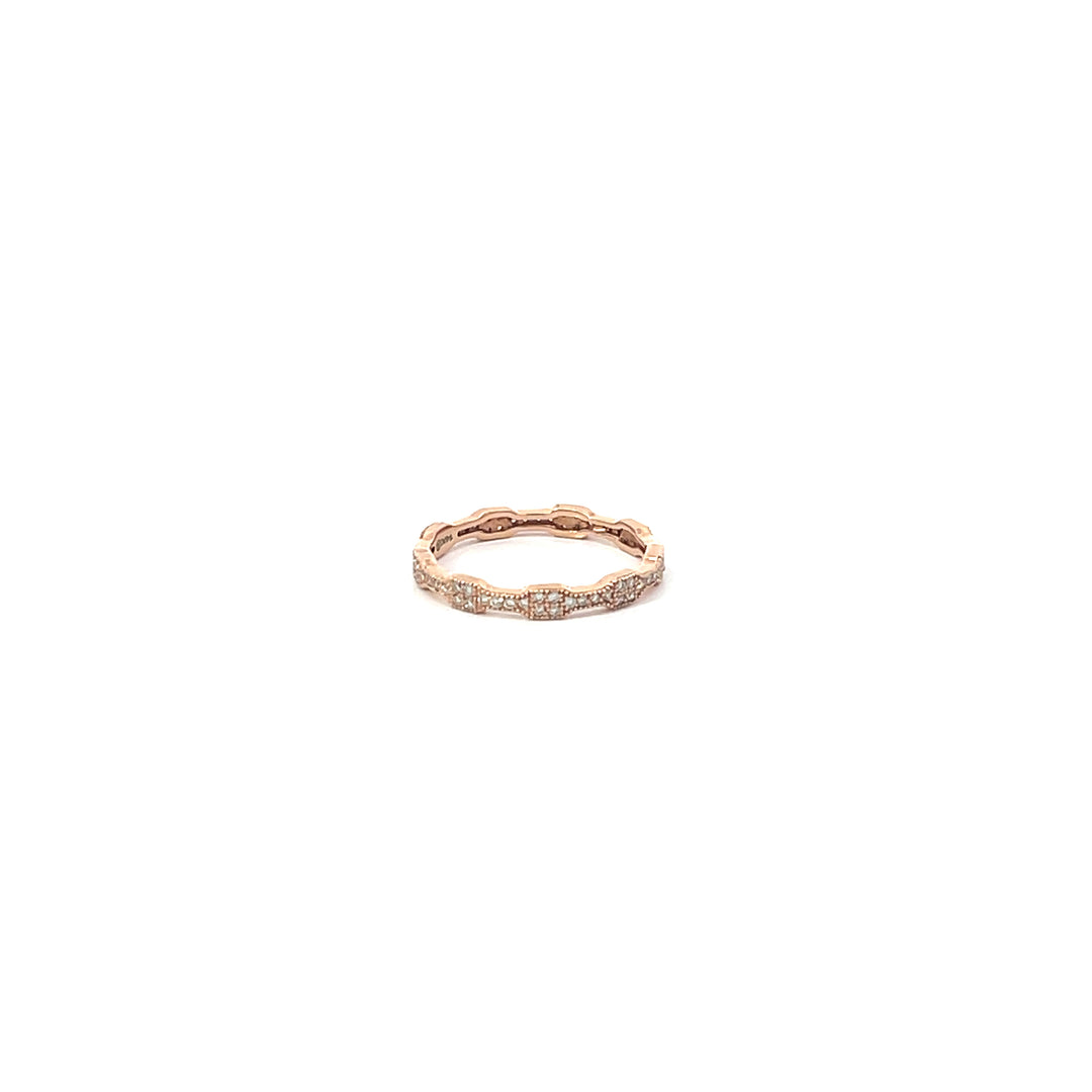 Rose Gold Diamond Stack Eternity Ring