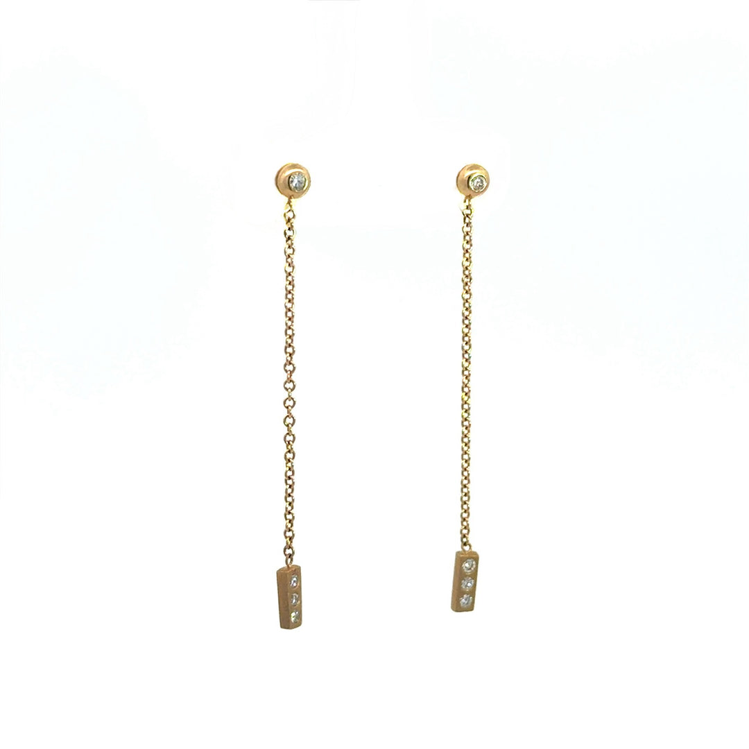 Diamond Bar Earrings
