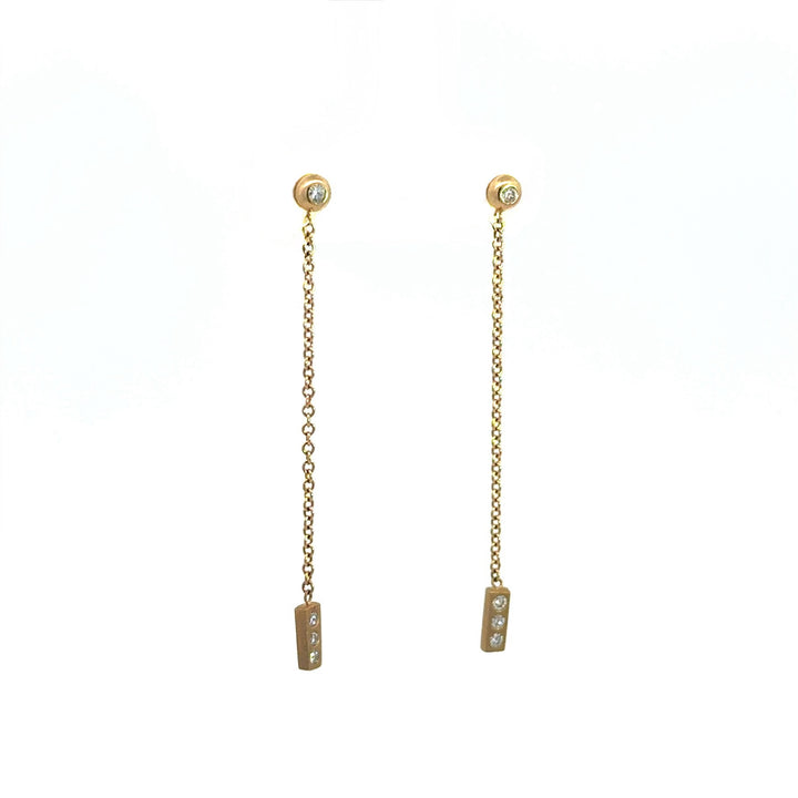 Diamond Bar Earrings