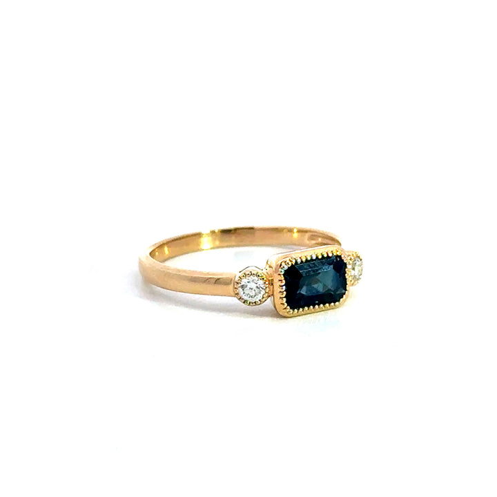 Victoria Ring 14k Yellow Gold Emerald Sapphire Ring