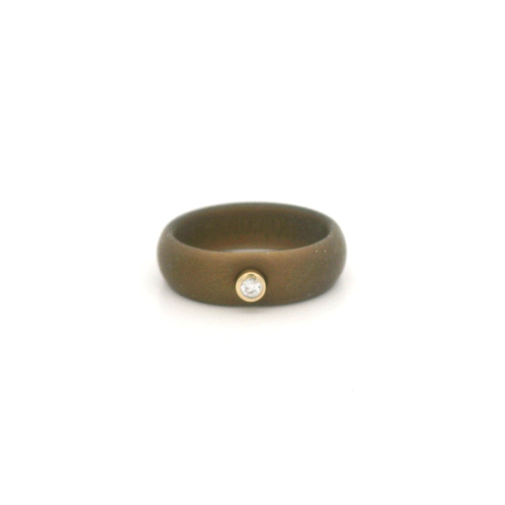 Metallic Bronze Smaller Diamond Silicone Ring