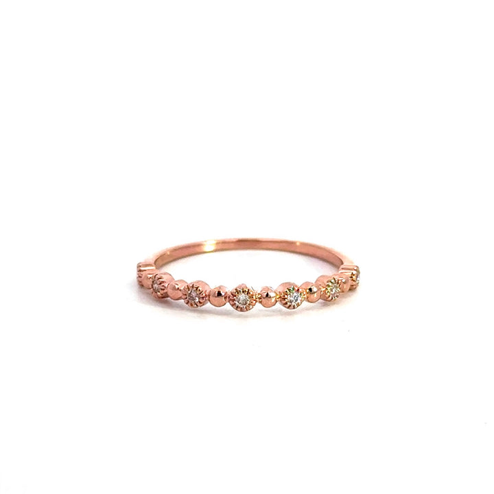 Round Diamond and Bead Band