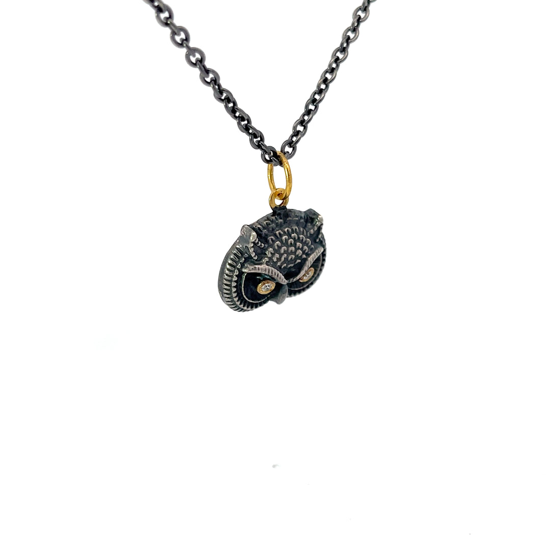 Owl Head Necklace