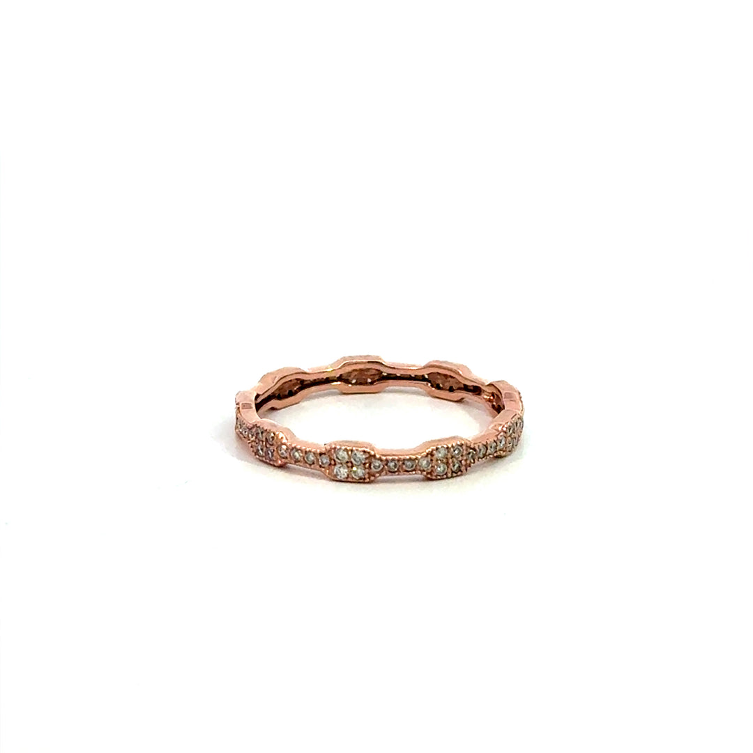Rose Gold Diamond Stack Eternity Ring
