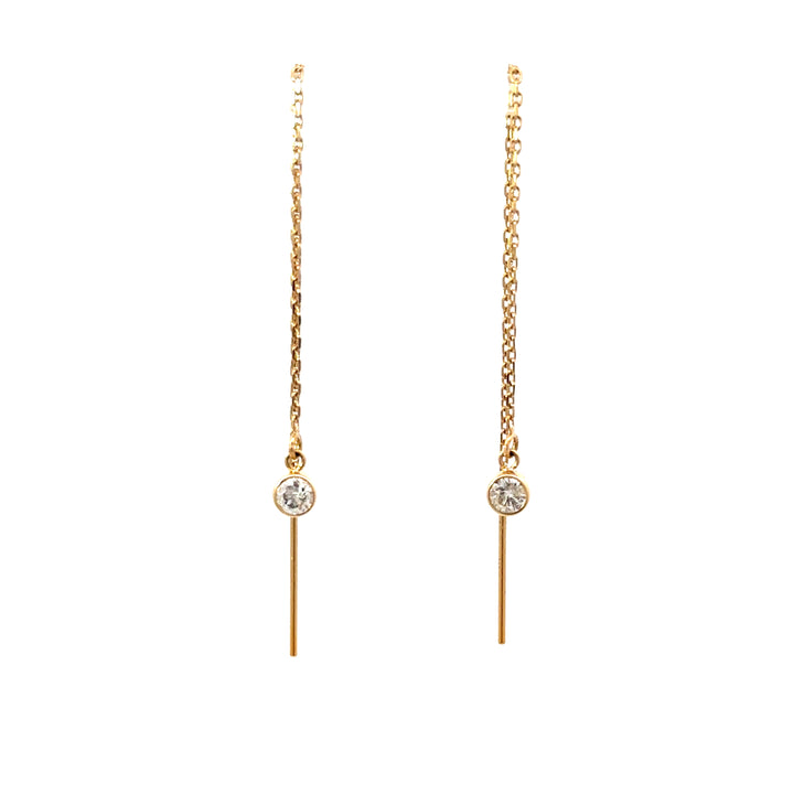 Round Diamond Ear Threaders