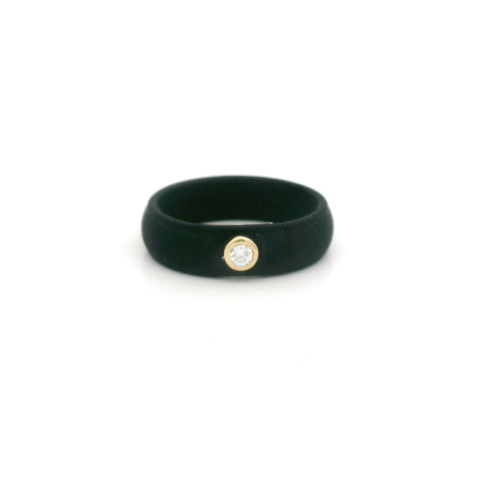 Black Bigger Diamond Silicone Ring