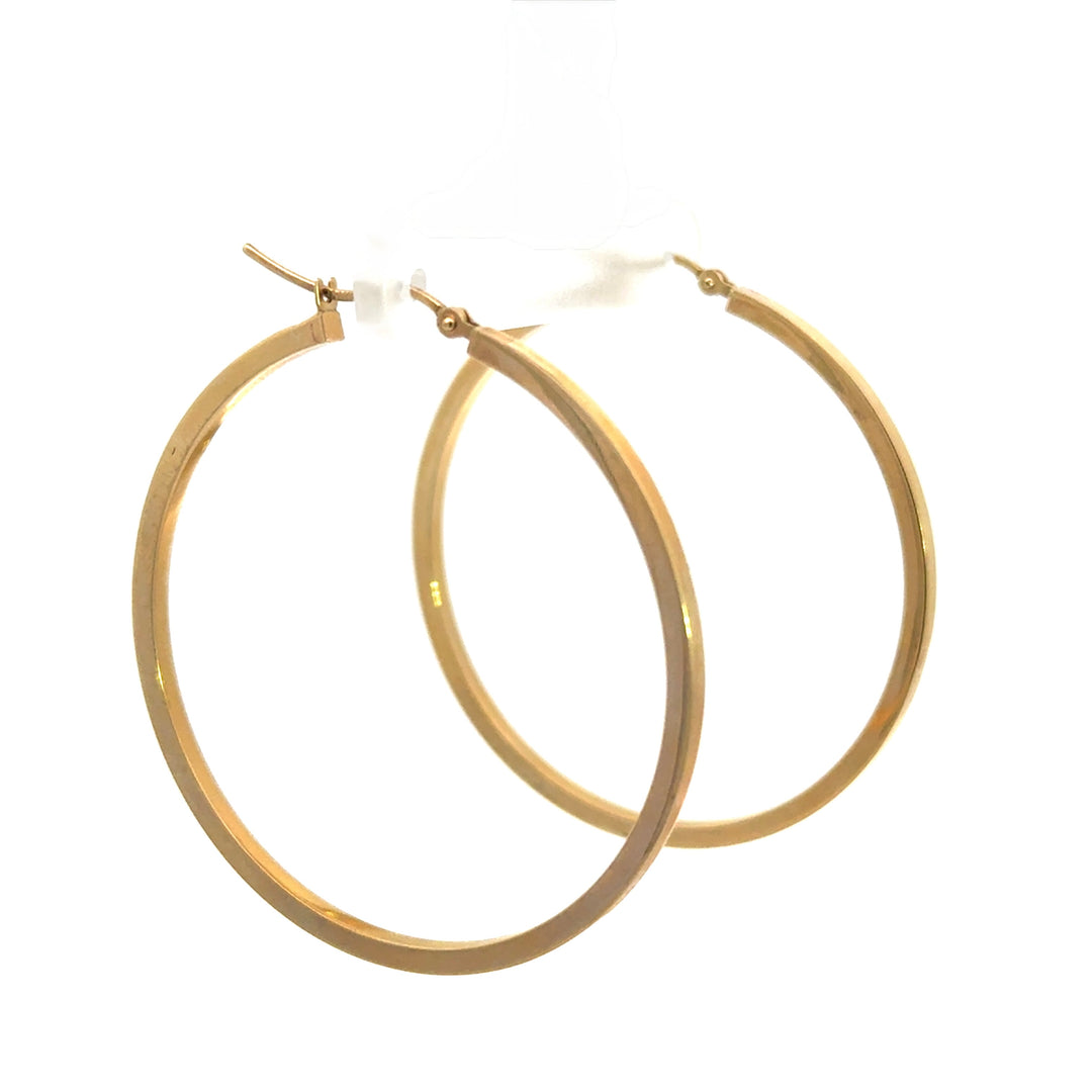 Square Tube Hoop Earrings