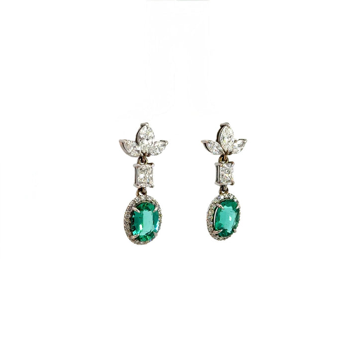 Oval Emerald Earrings