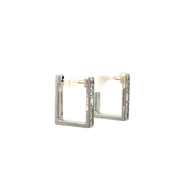 Rectangle Diamond Huggies