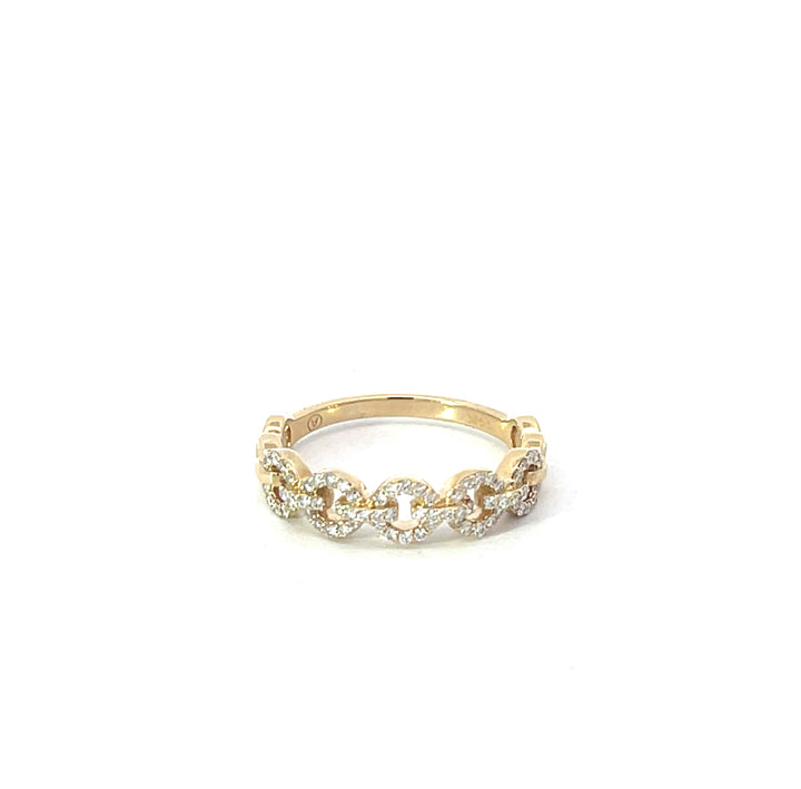 Diamond Round Link Ring