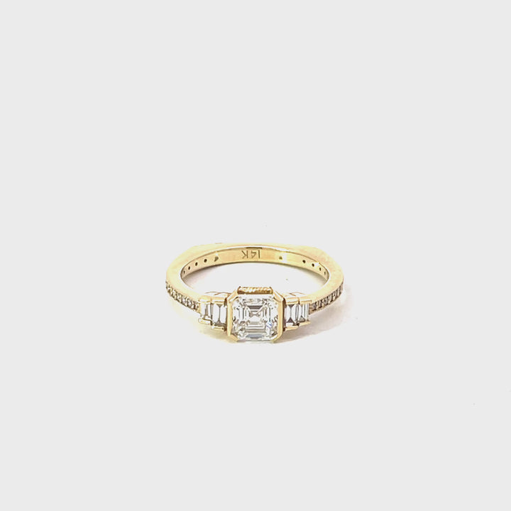 Asscher Bezel Brilliance Ring