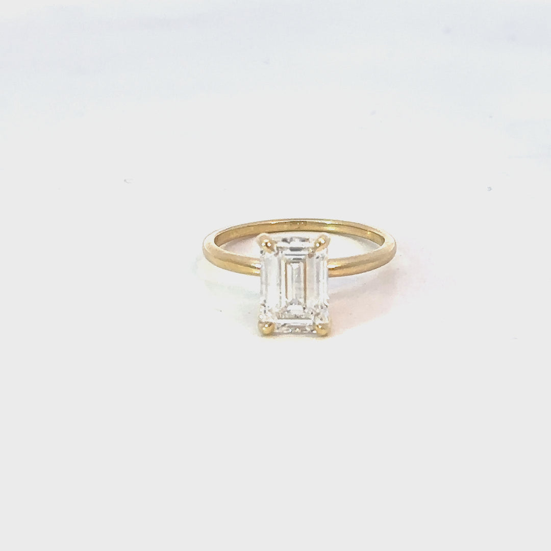 Emerald Cut Solitaire Ring